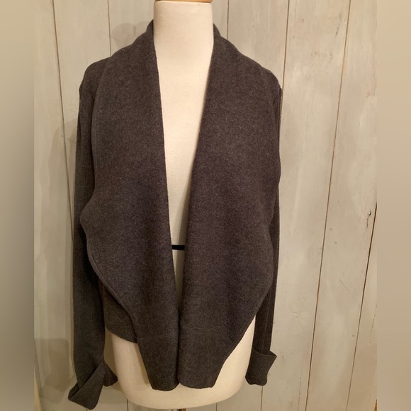 Jones New York Women's Drape Front‎ Grey Cardigan Size XL Wool Blend - Picture 1 of 11